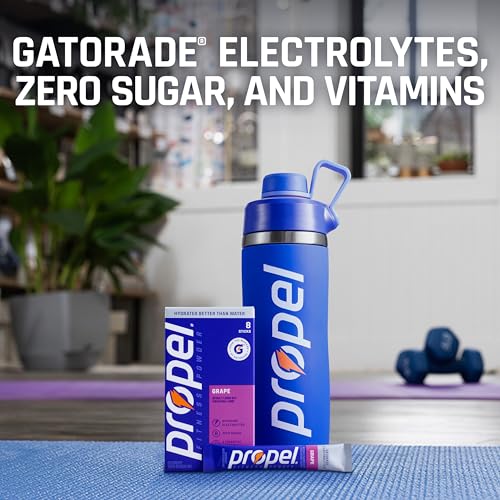 Image of Propel Electrolyte Powder Drink Mix, Raspberry Lemonade, (32 Servings), Zero Sugar, Enhanced Water Beverage, Gatorade Electrolytes, Vitamins, No Added Colors, No Artificial Flavors, Hydration