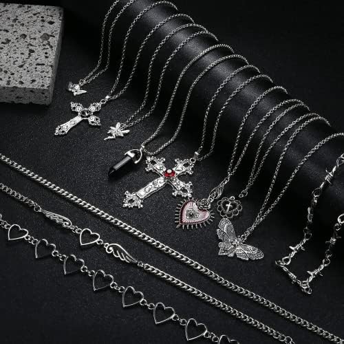 Gothic Dornen Halskette Metall | Stacheldraht Design Y2K Choker Für Männer & Frauen
