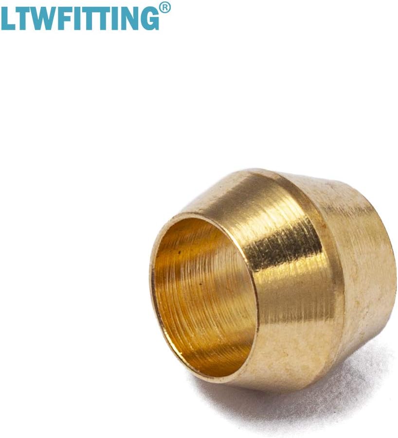 LTWFITTING 3/16 OD Brass Compression Union,Sleeve Ferrule,Nut Sets (Pack of 130)