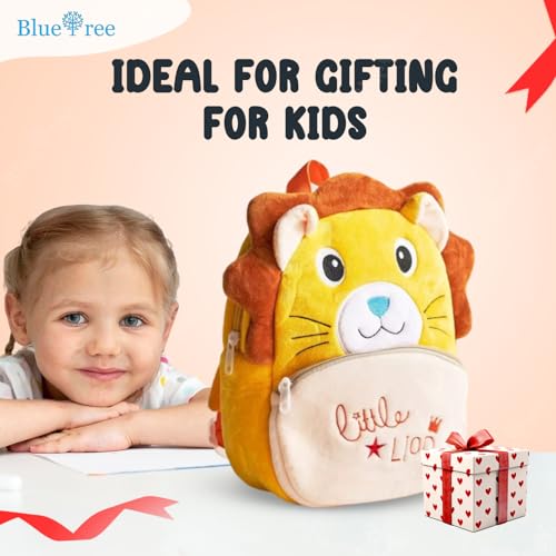 Image of blue tree Cute Kids Backpack Toddler Bag Plush Animal Cartoon Mini Travel Bag for Baby Girl Boy 1-6 Years, Ideal for Gifting for Kids