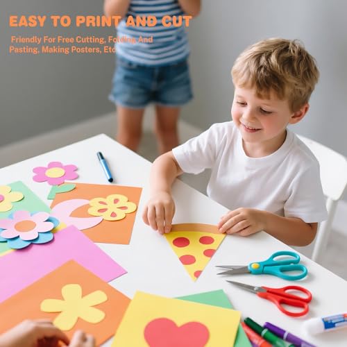 image for Ciphyfee Cardstock 8.5 X 11, 40 Sheets 10 Colors Card Stock, 75lb/ 200