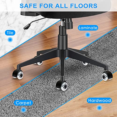 Office Chair Casters Wheels Set Of 5-2" Heavy Duty Mute Desk Chair Wheels Replacement 2200Lbs-Universal Fit Wheels For Office Chair #TOP2