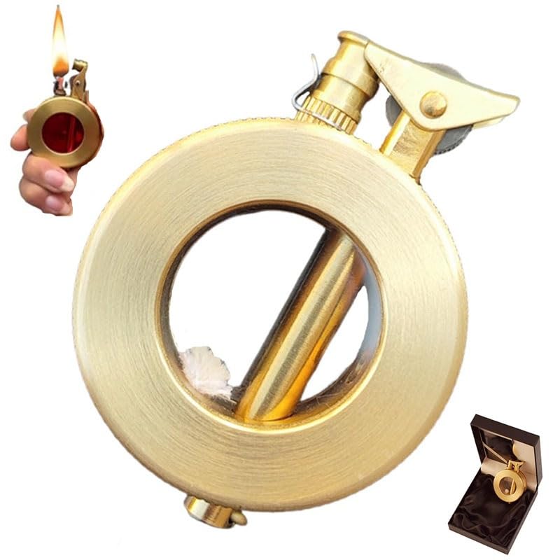 Encendedor Vintage Steampunk Redondo de Kerosene
