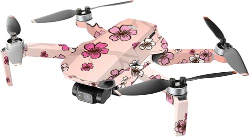 Miniatura 2 de MightySkins - Compatible con DJI Mini 2 Dron portátil  Flor de cerezo  Funda protectora de vinilo duradera y única  Fácil de aplicar, quitar y