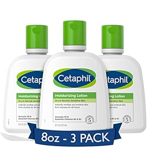Cetaphil Body Moisturizer, Hydrating Moisturizing Lotion for All Skin Types, Suitable for Sensitive Skin, NEW 8 oz Pack of 3, Fragrance Free, Hypoallergenic, Non-Comedogenic