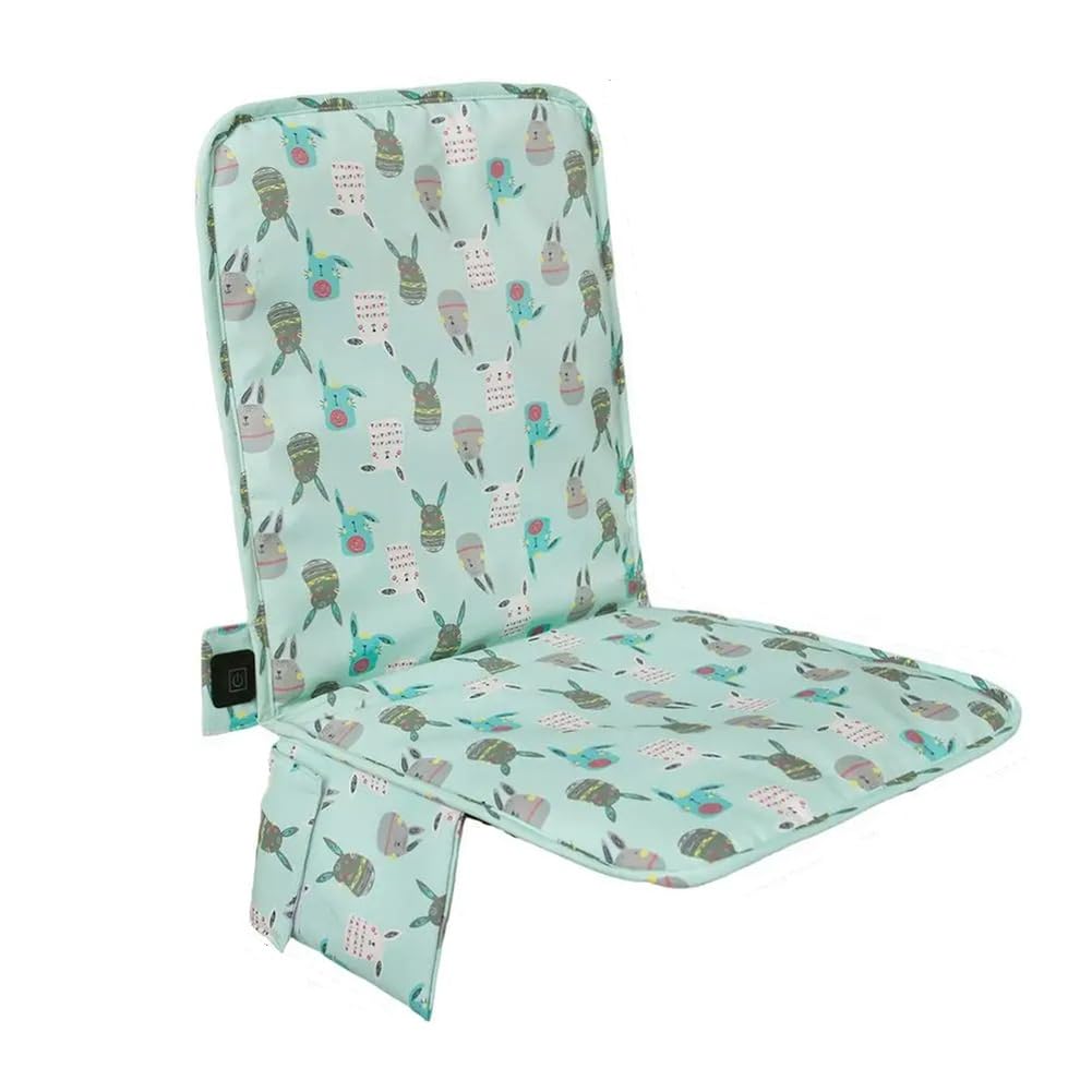 Bloepum Heating Stadium Seat Mat Outdoor Camping Seat Cushion with Backrest 3 Speed Temperature Chair Mat for Sports Fishing A