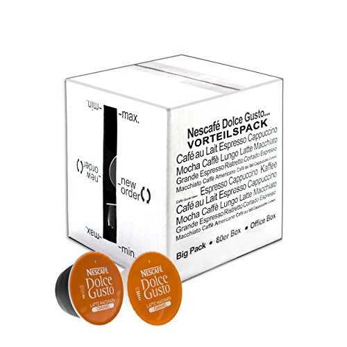 80 x Nescafé Dolce Gusto Caramel Latte Macchiato, Caramel, Coffee Capsules, Large Package, 80 Capsules (40 Servings)