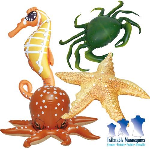 Inflatable Sea Floor Creature Combo, 3 Pack