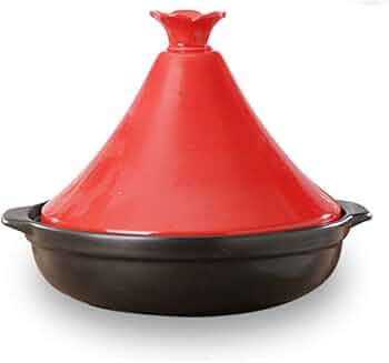 Amazon | 鍋25cm1.5lタジン鍋円錐形の蓋付き高温セラミック鍋 | ZXYY Amazon | 鍋25cm1.5lタジン鍋円錐形の蓋付き高温セラミック鍋 | ZXYY