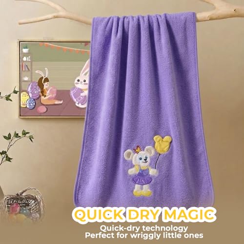 Image of MAXOSHINE Microfiber Kids Bath Towels Quick Dry Super Absorbent Super Soft Bath Towel for Babies Toddler-Baby Towel for Boys and Girls, Mini