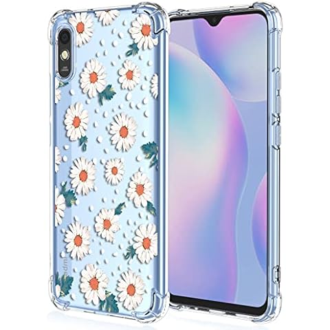 XINYEXIN Case for Xiaomi Redmi 9AT / Redmi 9A, Painting Flower Pattern Clear Case Soft TPU Silicone Case Slim Shockproof Bumper Girl Women Phone Cover - Daisy Cover