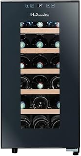 LA SOMMELIERE Service Solo Şarap Dolabı, 18 Şişe Kapasiteli LS18S - Siyah, Hibrit Soğutma Sistemi, Dolap İçi Led Aydınlatm...