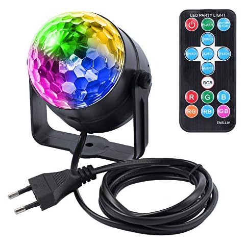 Justech Disco Luces LED para Fiestas con Control Remoto Cover