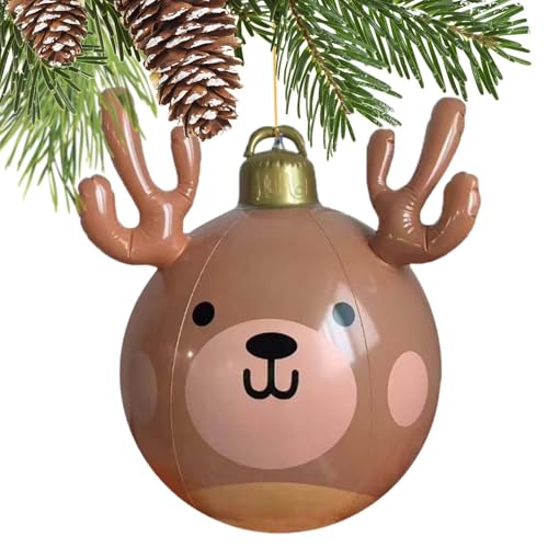 Boule gonflable cerf de Noël décorative pour cour d'école