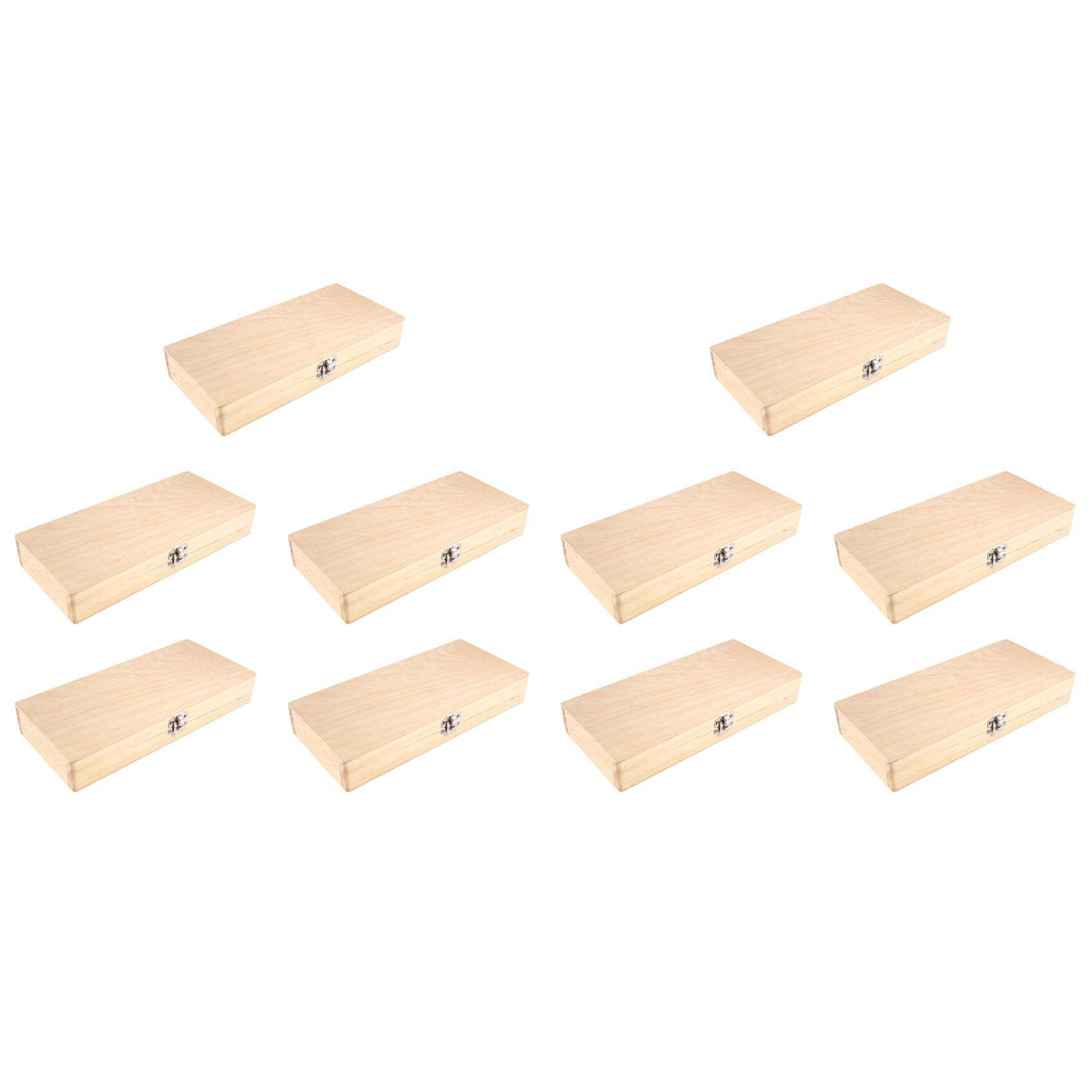 Hndhbfgrt 10X Wooden Slide Storage Box, Holds 50 Slides, Microscope Slide Box