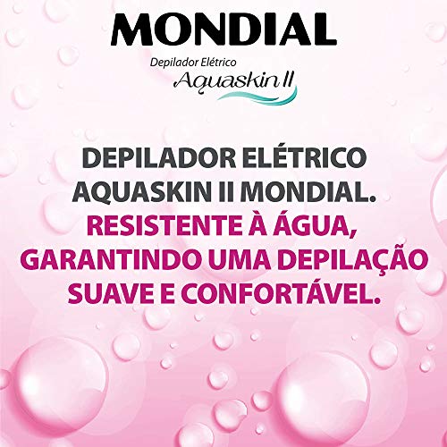 Depilador Elétrico Mondial, Aquaskin II, Bivolt, Branco/Rosa - DP-04