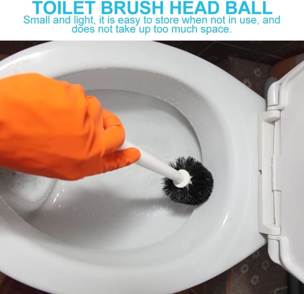 DOITOOL 15pcs Bathroom Cleaning Brush Replacement Dense Plastic Toilet Brush for Home Use Self-Locking Design for Toilets and Bathrooms