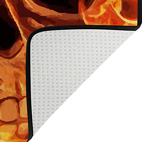 Tapis motif tête de mort Ruchen grand modèle 203x147 anti sol froid
