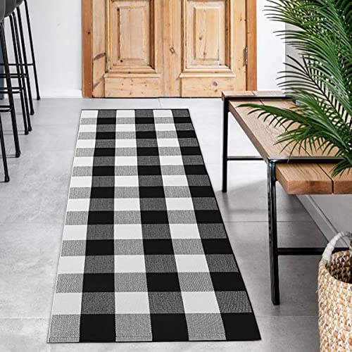 Photo 1 of 2 of LILI REY Buffalo Plaid Runner Rug