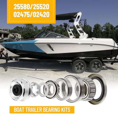 Image of 4 Sets Trailer Hub Wheel Bearing Kit 25580 /25520 02475 /02420