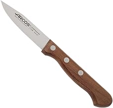 Arcos Serie Atlantico - Cuchillo Mondador - Hoja de Acero Inoxidable de 75 mm - Mango de Madera Palisandro Color marrón