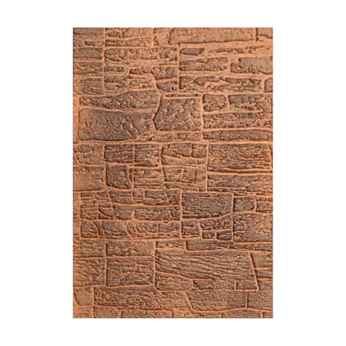 KIRABATIO Sandstone Wall 3D Embossing Folders for Card Making,Plastic Texture Fades Embossing Template Paper Card Embossing Stencil for DIY Scrapbooking Photo Album Card Paper Craft Decoration