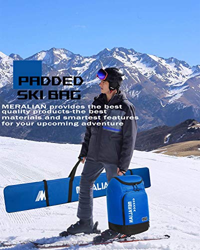 Bolsa de viaje de esquí azul de 185 cm ideal para escapadas de nieve 7