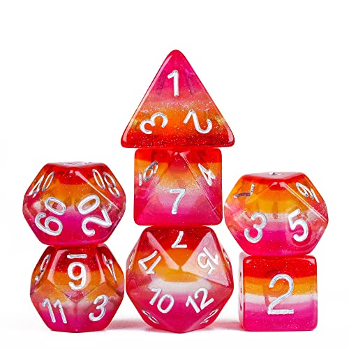 HDdais Lesbian-Pride DND Dice Set