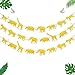 3 Pieces Gold Jungle Safari Animal Banner Garland Zoo Themed Baby Shower Boys Girls Birthday Party Supplies Lion Theme Party Decorations