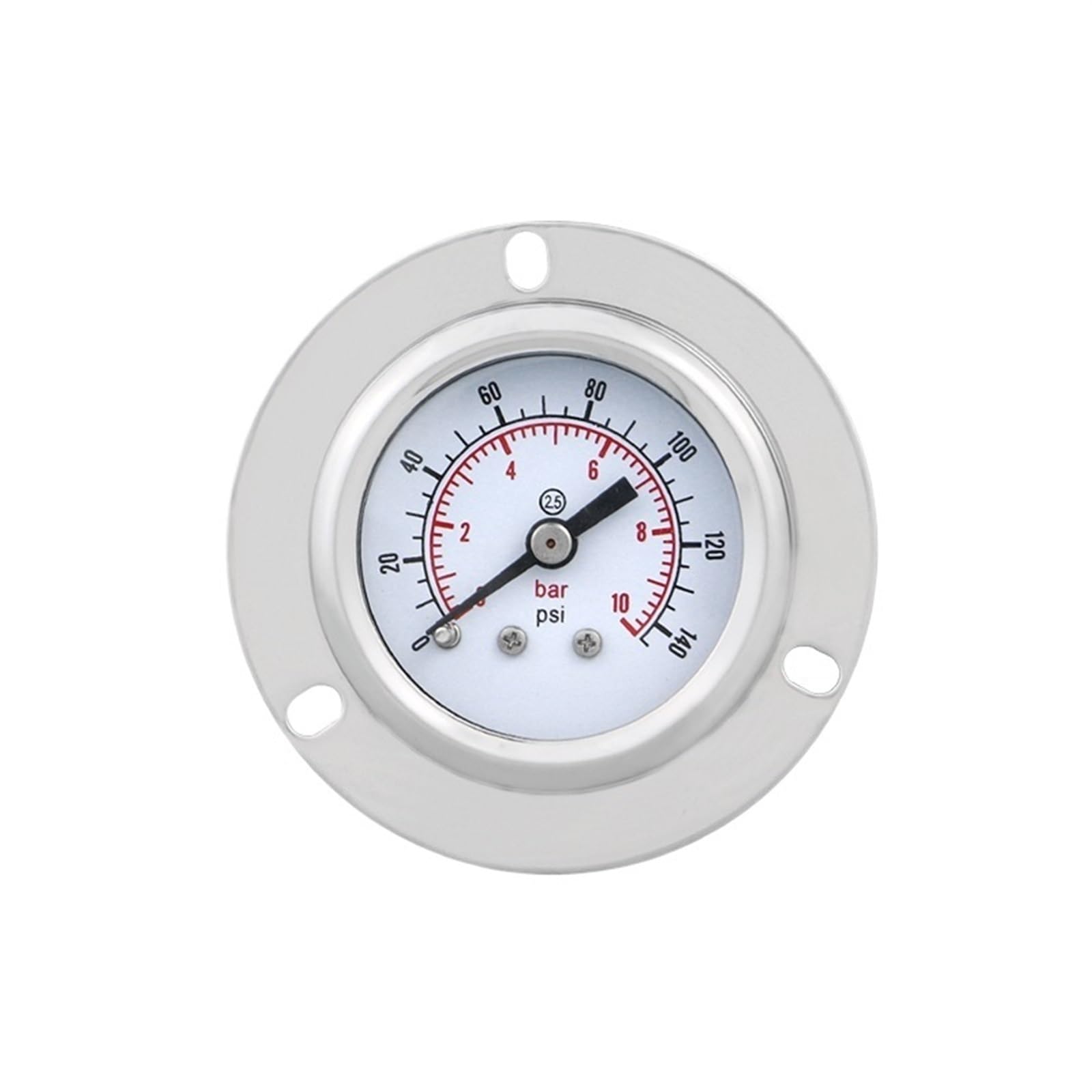 Manómetro de presión de Sellado Caliente de 40 mm, conexión Trasera con Brida, para Aire, Agua, Combustible y Aceite (Color: BSPT(ZG) 1-8, tamaño: 0-1,6 Bar)