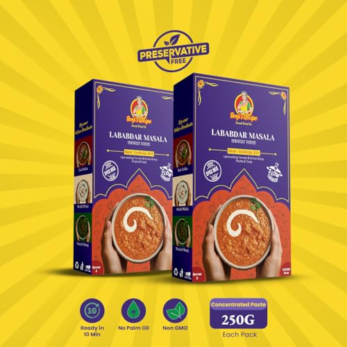 Image of Beeji's Recipe Lababdar Masala Gravy Paste Combo Pack (2 x 250gm) | Cook in 15 Mins | Just Add Fresh Vegetables, Paneer or Chicken | Made with Pure Ghee | No Preservatives | One pack Serves 3-4
