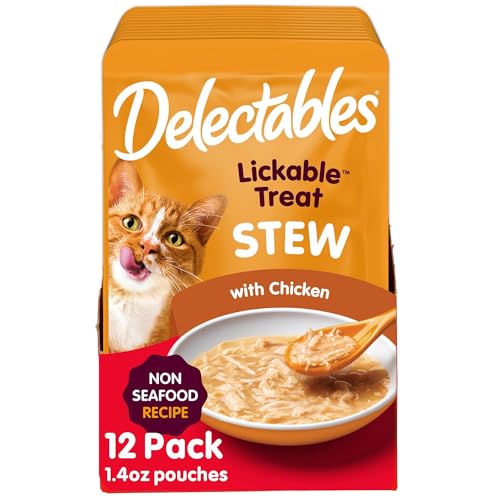 Delectables Non-Seafood Stew Lickable Wet Cat Treats Chicken 1.4 oz (Pack of 12)