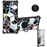 jioeuinly Moxee M2303 Case Compatible for Moxee M2303 Phone Case Cover [with Tempered Glass Screen Protector][Hard PC + Soft Silicone][Ring Support] [Colorful Reflect Light] IMDH-HS