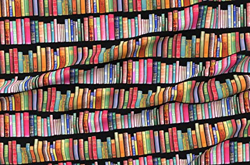 Spoonflower Fabric - Antique Books Vintage Bookshelf Victorian Novelty Retro Library Printed On Fleece Fabric By The Yard - Sewing Blankets Loungewear And No-Sew Projects #TOP24
