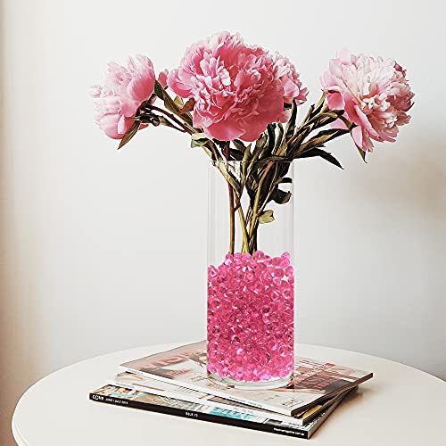 Super Z Outlet Acrylic Color Faux Round Diamond Crystals Treasure Gems For Table Scatters, Vase Fillers, Event, Wedding, Birthday Decoration Favor, Arts & Crafts (1 Pound, 240 Pieces) (Pink) #TOP4