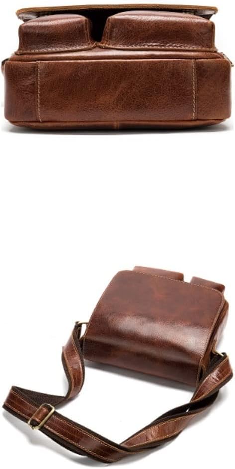 メンズ レザー カジュアル デイパック 牛革 ハンドバッグ ショルダーバッグ メッセンジャーバッグ クロスボディ バッグ 財布、ブラ