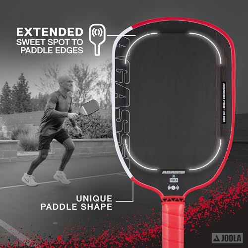 Image of JOOLA Agassi PRO IV 14mm Pickleball Paddle w /Extended Sweet Spot - Carbon Fiber Surface Increases Spin & Control - SK Film for Power & Larger Sweet spot - UPA-A Certified - USAP Approved - NFC Chip