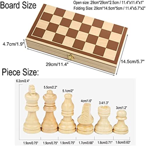 Chess Sets - Chess Board Game - 11 Inch Folding Wooden Standard International Chess Set Board Game - Chess Sets For Adults - Chess Set For Kids - Portable Travel Chess Game For Beginner #TOP7