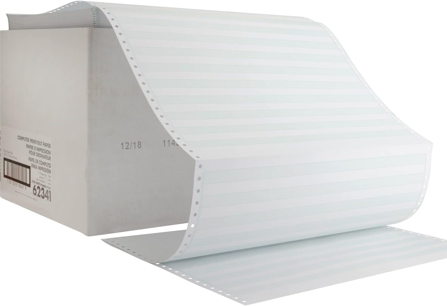 Sparco 62341 Computer Paper,20 lb.,1Part, 14-7/8-Inch x11-Inch ,2700/CT,1/2-Inch GN Bar