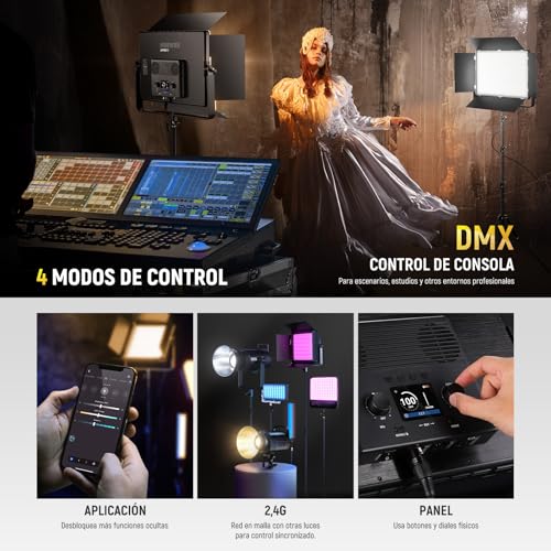 Panel LED 150W bicolor para estudio de fotografía Neewer AP150B regulable 6
