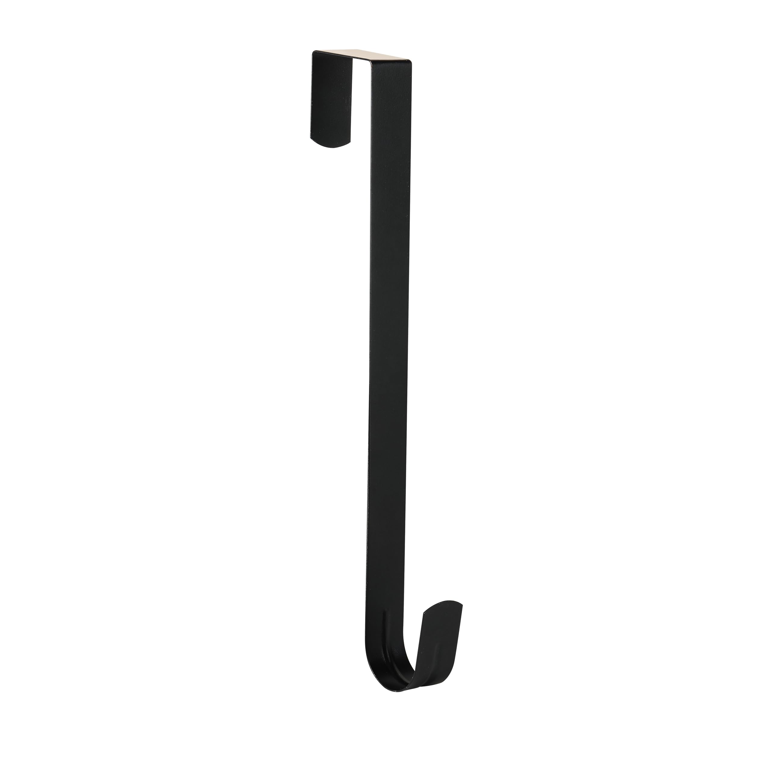 Slim Over The Door Wreath Hanger for Front Door, 12" Black 2 Pack