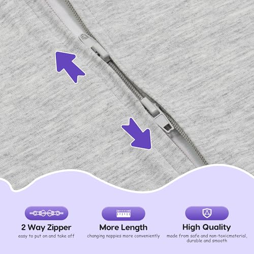 Image of PuppyPaws Baby Sleep Sack, Transitional Swaddle, Swaddles for Newborns,1.0 Tog Sleep Sack 6-9 Months, Wearable Blanket Baby with 2-Way Zipper