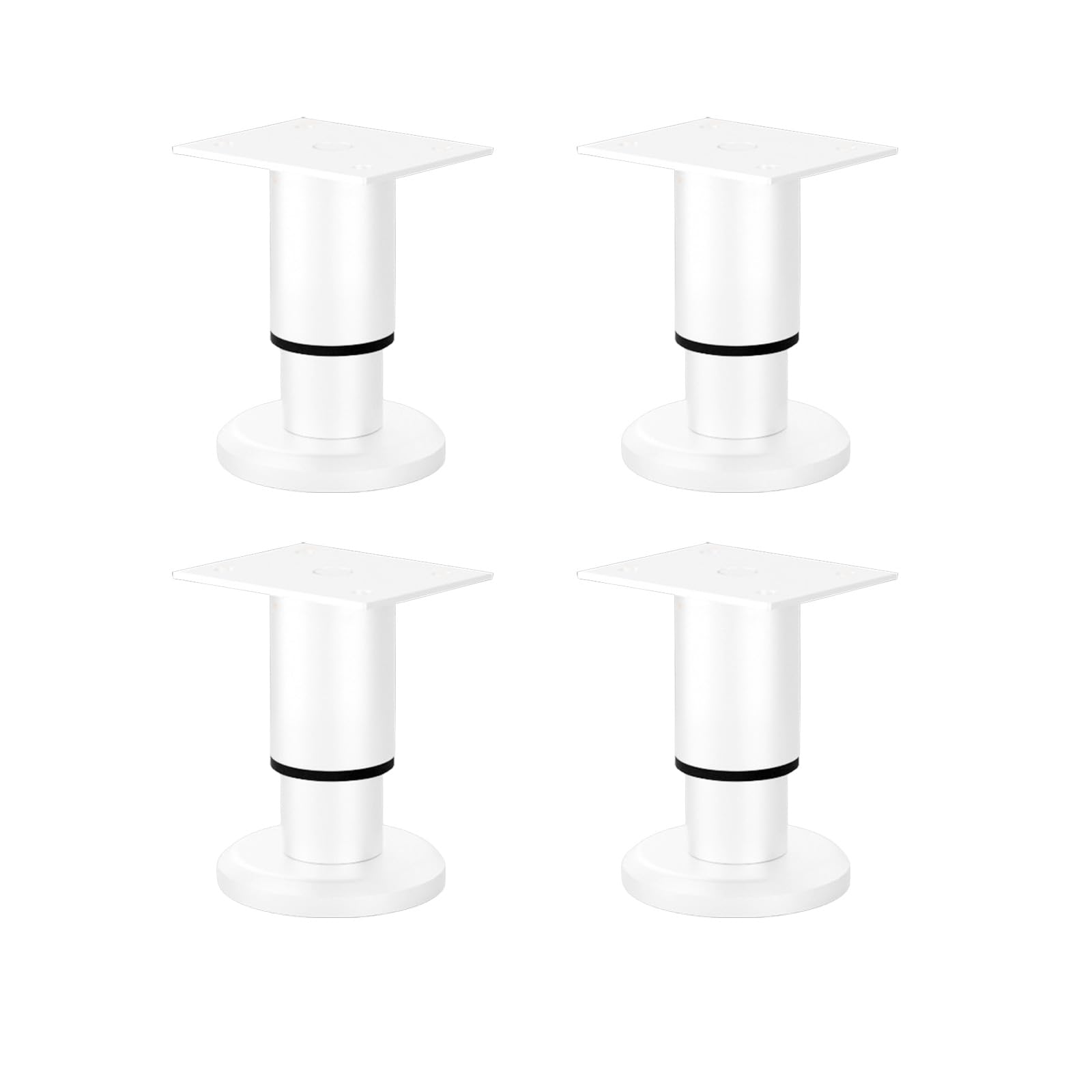 JUJUFREE Pack of 4 Furniture Legs Adjustable General Feet Height Supports Simple Installs for Various Home Furnishings
