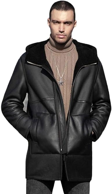 mid length shearling coat