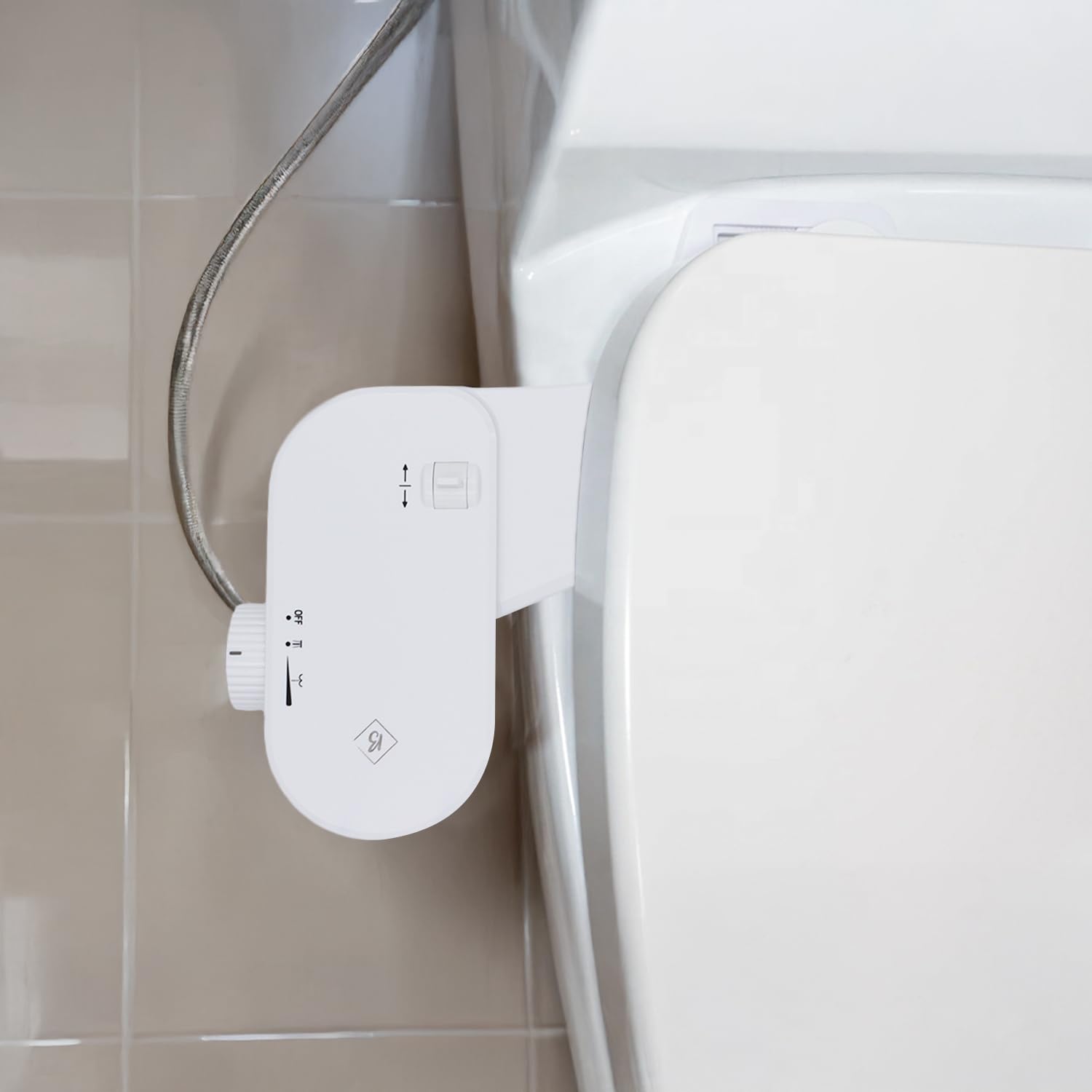 BELOFAY Bidet Attachment for Toilet UK | Ultra-Slim Cold Water Bidet with Non-Electric Single Nozzle, Button & Knob | Adjustable Pressure & Easy Home Installation | Single Nozzle Consealed knob