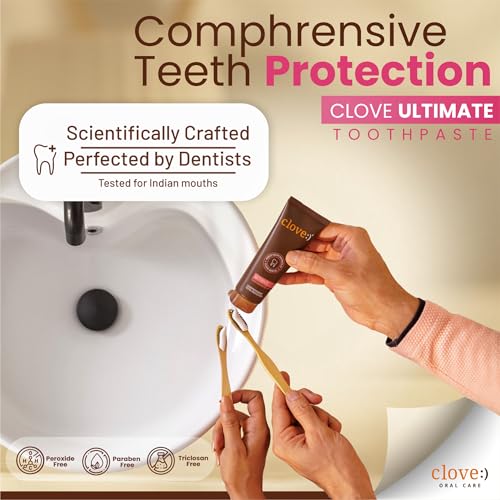 Clove Ultimate Toothpaste , FREE Family Dental Health Plan ₹2000, Patented Optafresh Technology , 24-Hour Active Freshness & Bad Breath Control , Cavity Protection & Healthy Gums ,Safe formula, Mint, Pack of 1 (100g) - Image 7