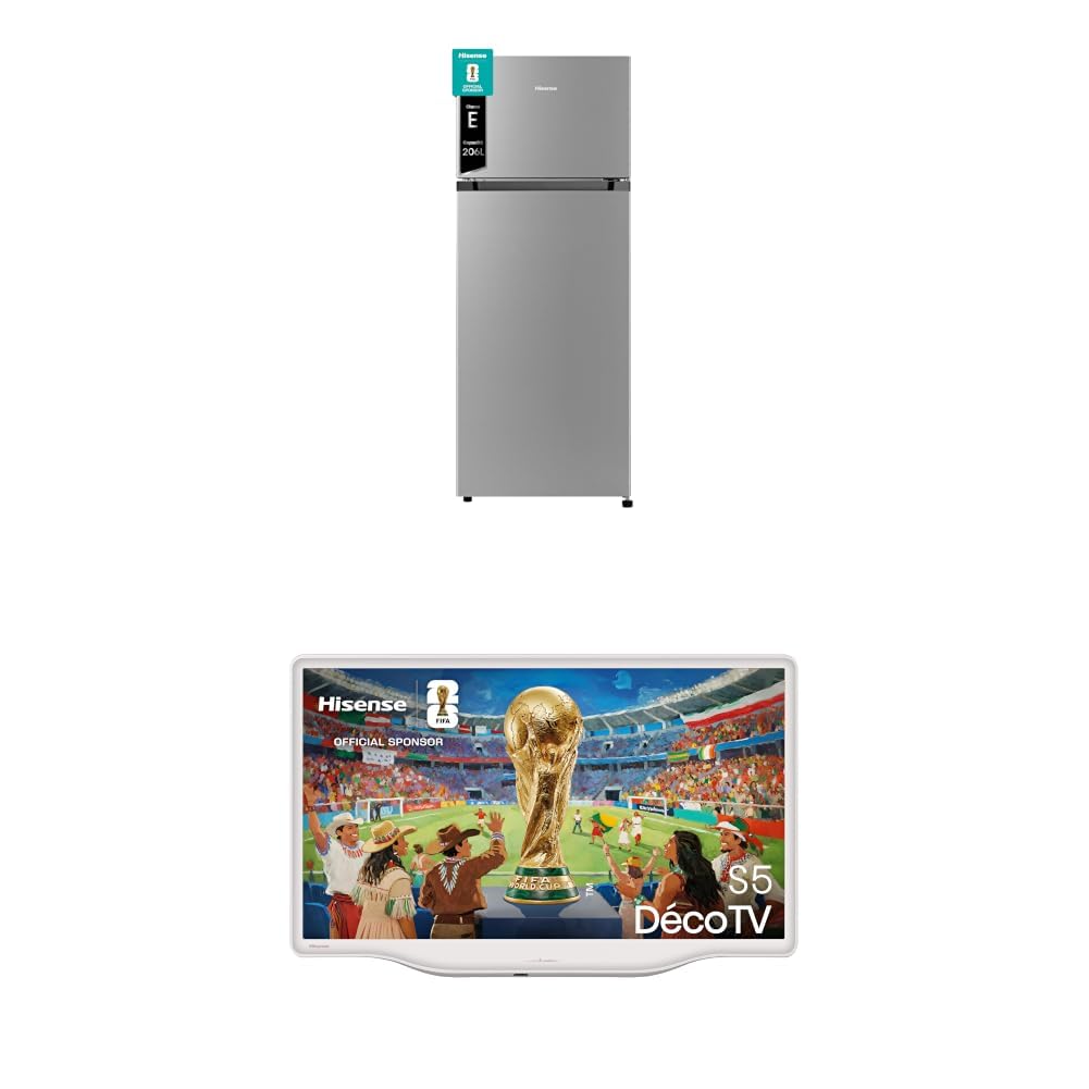 Hisense Frigorifero Doppia Porta MTM55205SE 206 L, Silver + Smart TV QLED 43 4K Deco TV 43S5Q