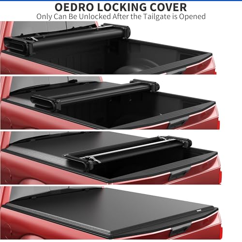 Image of OEDRO Soft Quad-Fold Tonneau Cover for 2019-2026 Chevy Silverado 1500 5.8ft
