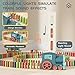 PREPHY Kids Games Domino Train Toys: 180PCS Automatic Stacking Creative Game 3+ Year Old - Stem Montessori Toy for Boys 4-6 - Summer Autistic Christmas Birthday Gifts 5 6 Toddler Girls Ages 4-8