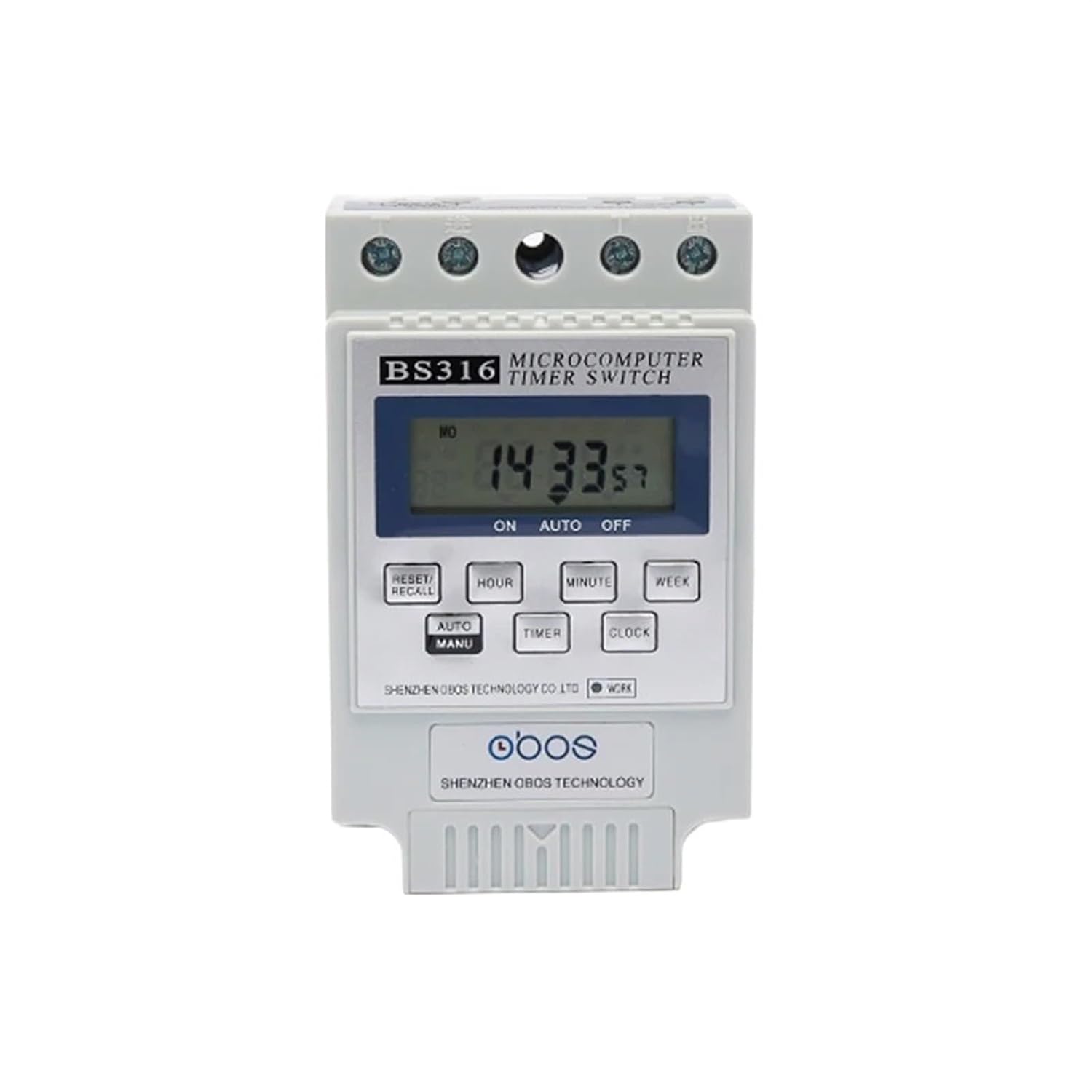 Appearance 220V Digital Weekly Timer White Timer Switch with 10 Times on/Off per Day time Set Range 1min-168H(12VDC)
